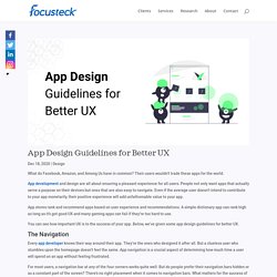 App Design Guidelines for Better UX - Design