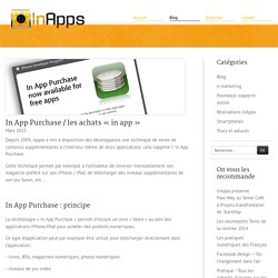In App Purchase / les achats "in app" - InApps