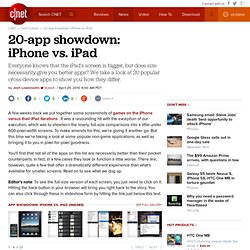 20 app showdown: iPhone vs. iPad