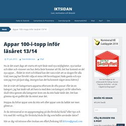 Appar 100-i-topp inför läsåret 13/14