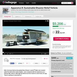 Apparatus X: Sustainable Disaster Relief Vehicle