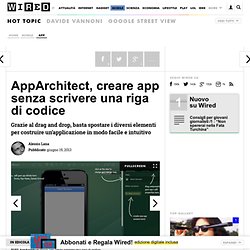 AppArchitect, creare app senza scrivere una riga di codice
