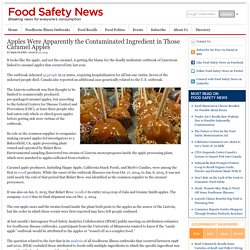 Apples Were Apparently the Contaminated Ingredient in Those Caramel Apples