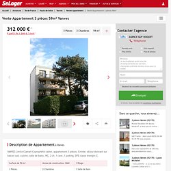 Vente appartement 3 pièces - appartement F3/T3/3 pièces 59m² 312000€
