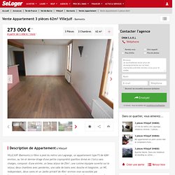 Vente appartement 3 pièces - appartement F3/T3/3 pièces 61m² 290000€