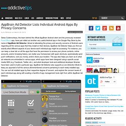 AppBrain Ad Detector Lists Individual Android Apps By Privacy Concerns - Waterfox