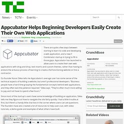 Appcubator Helps Beginning Developers Easily Create Their Own Web Applications