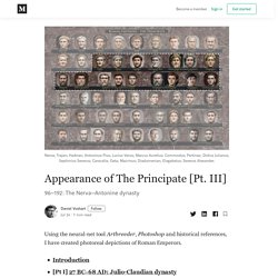 Appearance of The Principate [Pt. III]