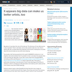 It appears big data can make us better artists, too
