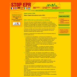 Appel contre l'EPR - STOP EPR
