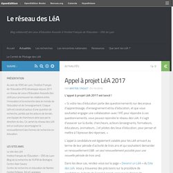 Appel à projet LéA 2017 – Le réseau des LéA