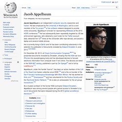 wikipedia: Jacob Appelbaum
