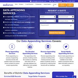 B2B Data Appending services