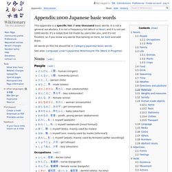 Appendix:1000 Japanese basic words