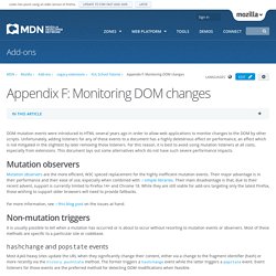 Appendix F: Monitoring DOM changes - Mozilla