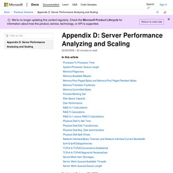Appendix D: Server Performance Analyzing and Scaling