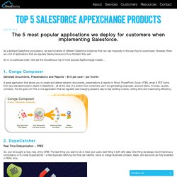 Top 5 Salesforce Appexchange Products