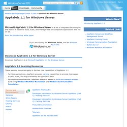 Windows Server AppFabric
