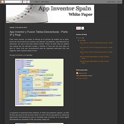 App Inventor y Fusion Tables:Desventuras - Parte 3ª y Final.