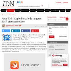 Apps iOS : Apple bascule le langage Swift en open source