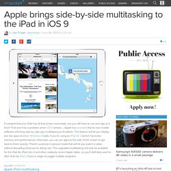 Apple brings side-by-side multitasking to the iPad in iOS 9