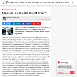 Apple car : où en est le Project Titan ?