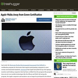 Apple Walks Away from Green Certification