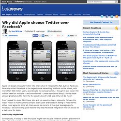 Why did Apple choose Twitter over Facebook? (Build 20110413222027)