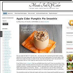 Apple Cider Pumpkin Pie Smoothie