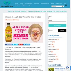 Apple Cider Vinegar For Sinus Infection
