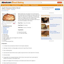 Apple Cinnamon Batter Bread - Recipe for Apple Cinnamon Batter Bread