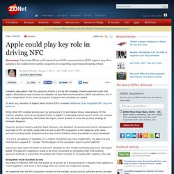 Apple could play key role in driving NFC