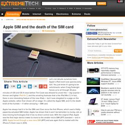 Apple SIM and the death of the SIM card