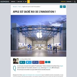 Apple est sacré roi de l'innovation !