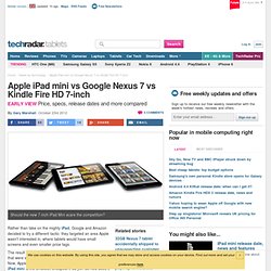 Apple iPad mini vs Google Nexus 7 vs Kindle Fire HD 7-inch
