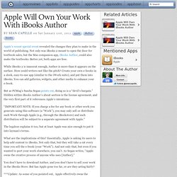 Apple Will Own Your Work With iBooks Author