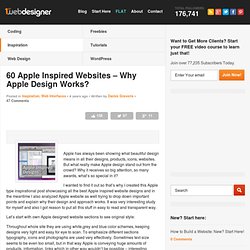 60 Apple Inspired Websites - Why Apple Design Works?