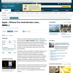 Apple : l'iPhone 5 se vend très bien, mais...