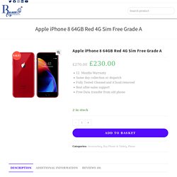 Apple iPhone 8 64GB Red 4G Sim Free Grade A