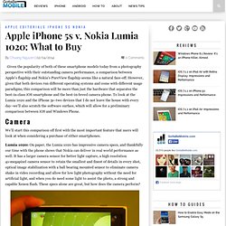 Apple iPhone 5s v. Nokia Lumia 1020: What to Buy