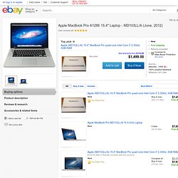 Apple MacBook Pro 15" Laptop June 2012 885909531677