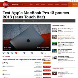 Apple MacBook Pro 13 pouces 2016 (sans Touch Bar) : test et avis