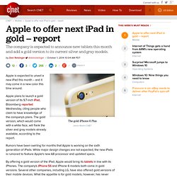 Apple to offer next iPad in gold
