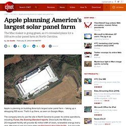 Apple planning America's largest solar panel farm