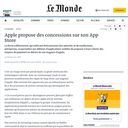 Apple propose des concessions sur son App Store
