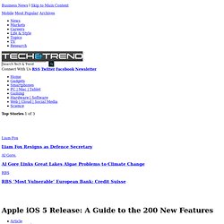 Apple iOS 5 Release: A Guide to the 200 New Features - Tech & Trend
