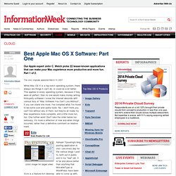 Best Apple Mac OS X Software: Part One - Personal-tech - Science and Technology