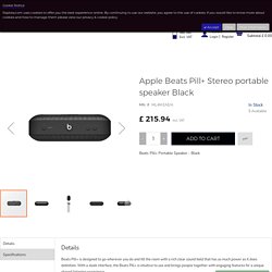 Order Apple Beats Pill+ Stereo portable speaker Black
