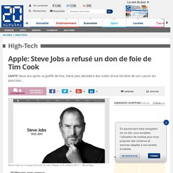 Apple: Steve Jobs a refusé un don de foie de Tim Cook