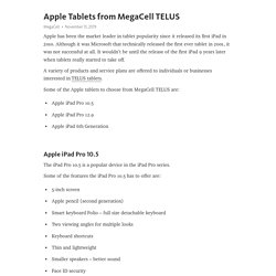 Apple Tablets from MegaCell TELUS